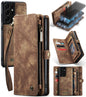 CaseMe Detachable Multifunctional Horizontal Flip Leather Case, with Card Slot & Holder & Zipper Wallet & Photo Frame, For Samsung Galaxy S21 5G, For Samsung Galaxy S21+ 5G, For Samsung Galaxy S21 Ultra 5G