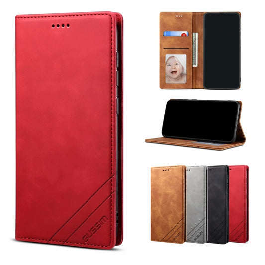 GUSSIM GS-001 Business Style Horizontal Flip Skin Feel PU Leather Case with Holder & Card Slots & Wallet & Photo Frame, For Samsung Galaxy A11 / M11, For Samsung Galaxy A20e, For Samsung Galaxy A21, For Samsung Galaxy S20 FE