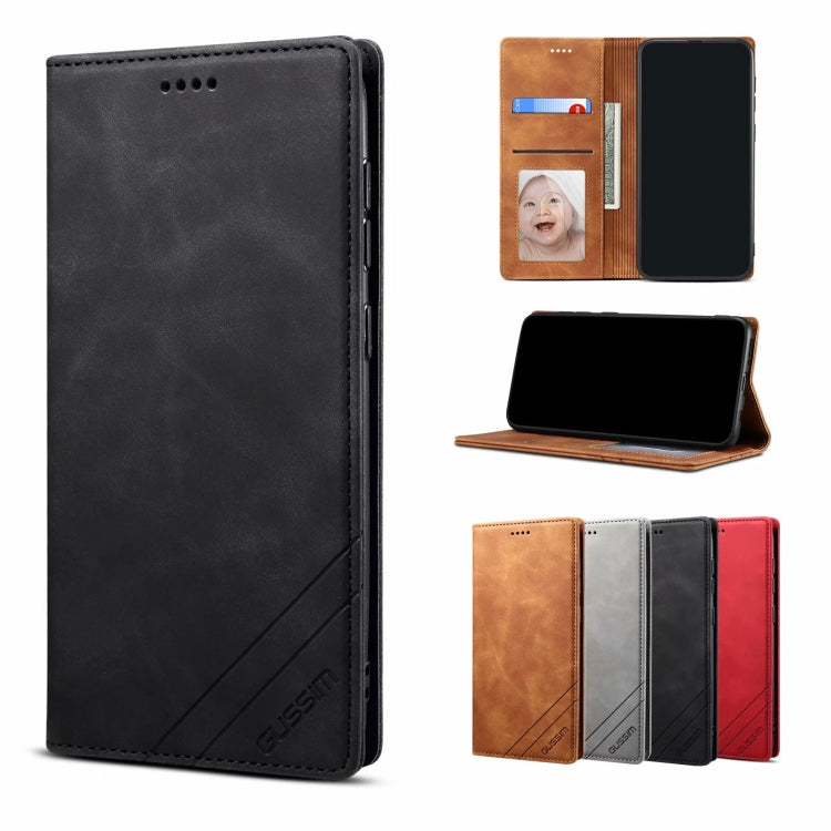 GUSSIM GS-001 Business Style Horizontal Flip Skin Feel PU Leather Case with Holder & Card Slots & Wallet & Photo Frame, For Samsung Galaxy A11 / M11, For Samsung Galaxy A20e, For Samsung Galaxy A21, For Samsung Galaxy S20 FE