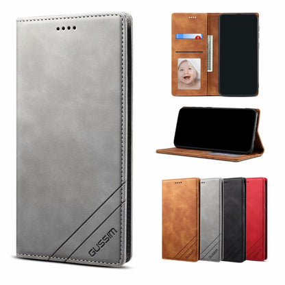 GUSSIM GS-001 Business Style Horizontal Flip Skin Feel PU Leather Case with Holder & Card Slots & Wallet & Photo Frame, For Samsung Galaxy A11 / M11, For Samsung Galaxy A20e, For Samsung Galaxy A21, For Samsung Galaxy S20 FE