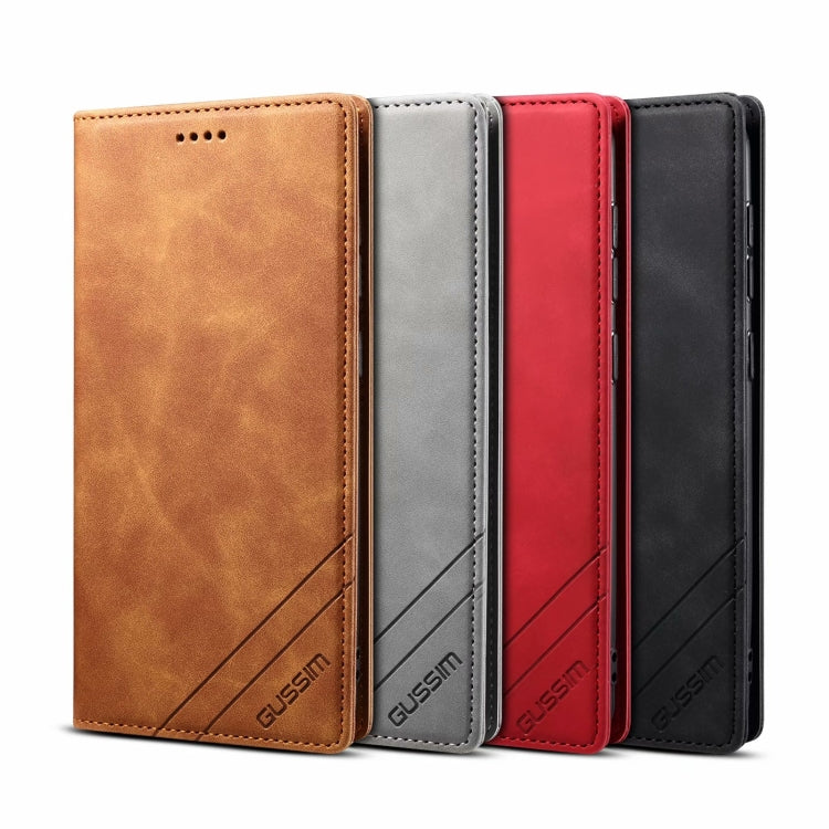 GUSSIM GS-001 Business Style Horizontal Flip Skin Feel PU Leather Case with Holder & Card Slots & Wallet & Photo Frame, For Samsung Galaxy A11 / M11, For Samsung Galaxy A20e, For Samsung Galaxy A21, For Samsung Galaxy S20 FE