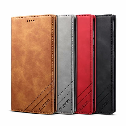 GUSSIM GS-001 Business Style Horizontal Flip Skin Feel PU Leather Case with Holder & Card Slots & Wallet & Photo Frame, For Samsung Galaxy A11 / M11, For Samsung Galaxy A20e, For Samsung Galaxy A21, For Samsung Galaxy S20 FE