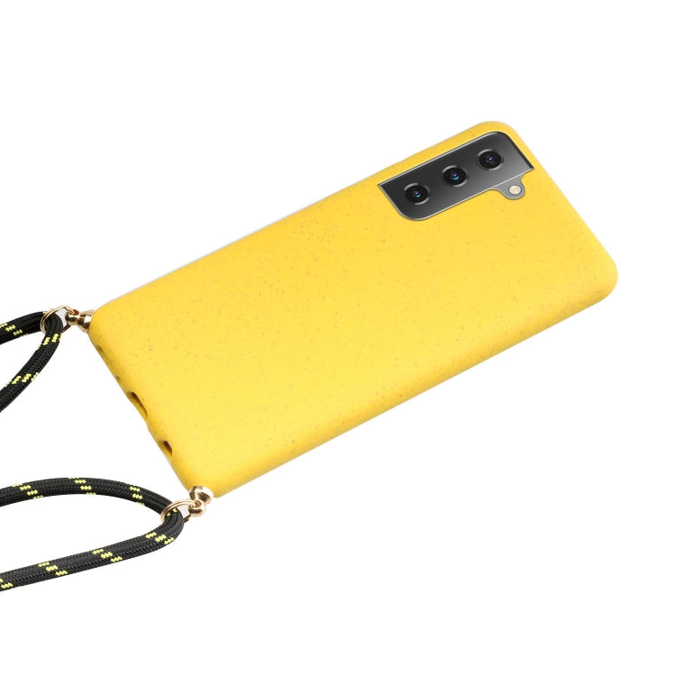 Wheat Straw Material + TPU Protective Case with Lanyard, For Huawei P smart 2020, For Samsung Galaxy S21 5G, For Samsung Galaxy S21+ 5G, For Samsung Galaxy S21 Ultra 5G, For Samsung Galaxy S20 FE, For Samsung Galaxy A21s, For Samsung Galaxy A51