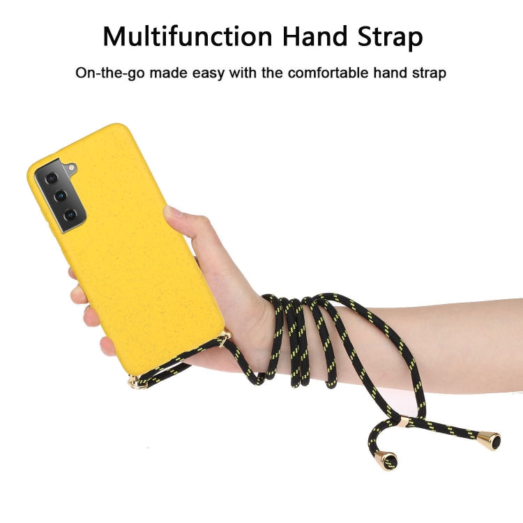 Wheat Straw Material + TPU Protective Case with Lanyard, For Huawei P smart 2020, For Samsung Galaxy S21 5G, For Samsung Galaxy S21+ 5G, For Samsung Galaxy S21 Ultra 5G, For Samsung Galaxy S20 FE, For Samsung Galaxy A21s, For Samsung Galaxy A51