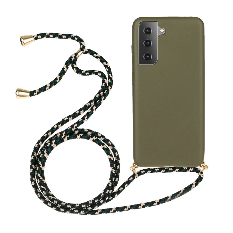 Wheat Straw Material + TPU Protective Case with Lanyard, For Huawei P smart 2020, For Samsung Galaxy S21 5G, For Samsung Galaxy S21+ 5G, For Samsung Galaxy S21 Ultra 5G, For Samsung Galaxy S20 FE, For Samsung Galaxy A21s, For Samsung Galaxy A51