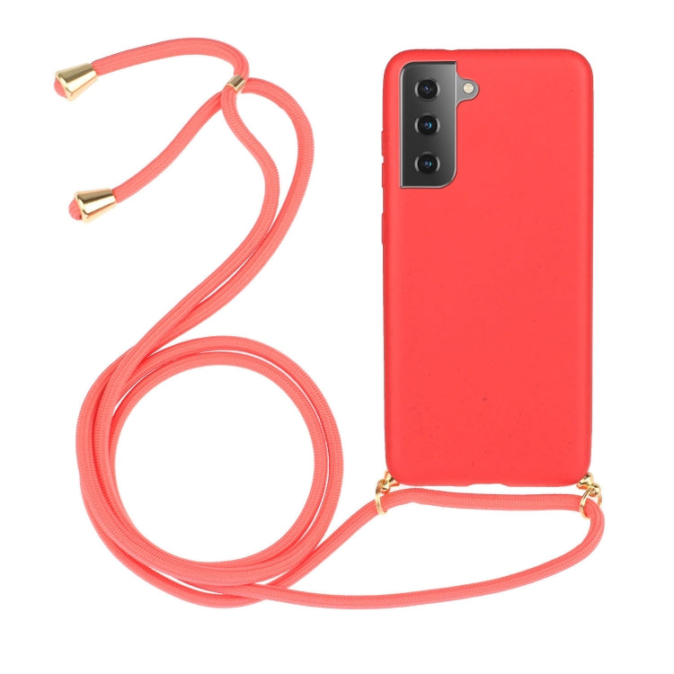 Wheat Straw Material + TPU Protective Case with Lanyard, For Huawei P smart 2020, For Samsung Galaxy S21 5G, For Samsung Galaxy S21+ 5G, For Samsung Galaxy S21 Ultra 5G, For Samsung Galaxy S20 FE, For Samsung Galaxy A21s, For Samsung Galaxy A51