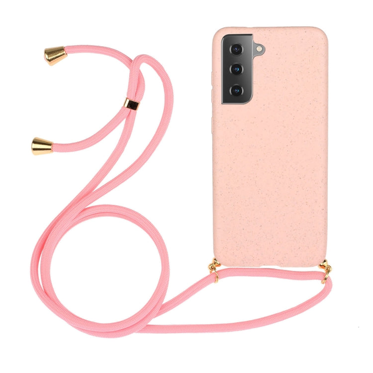 Wheat Straw Material + TPU Protective Case with Lanyard, For Huawei P smart 2020, For Samsung Galaxy S21 5G, For Samsung Galaxy S21+ 5G, For Samsung Galaxy S21 Ultra 5G, For Samsung Galaxy S20 FE, For Samsung Galaxy A21s, For Samsung Galaxy A51