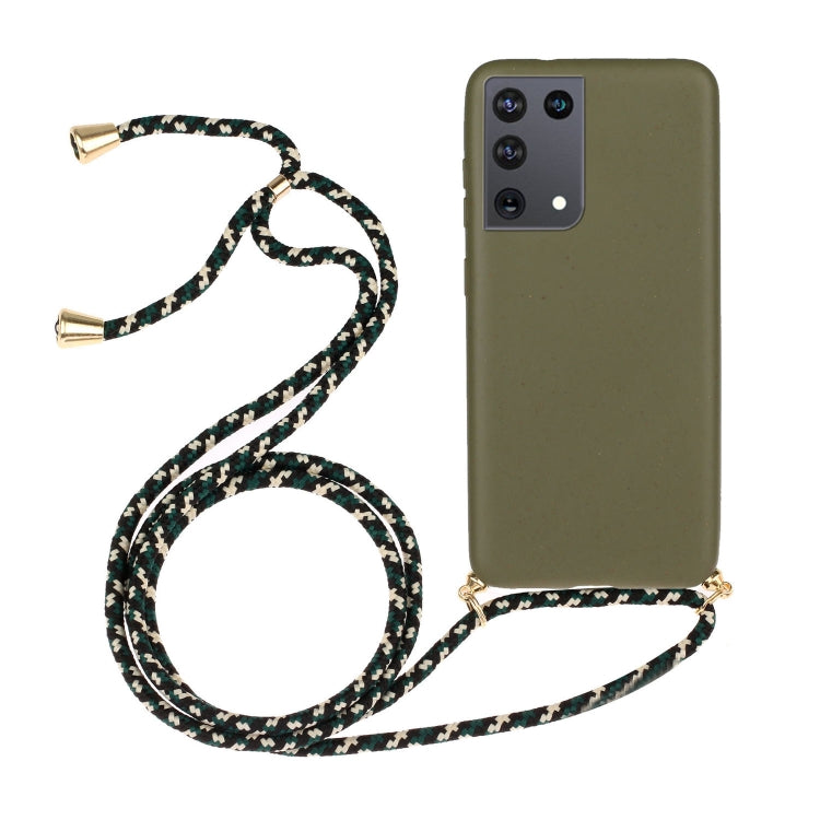 Wheat Straw Material + TPU Protective Case with Lanyard, For Huawei P smart 2020, For Samsung Galaxy S21 5G, For Samsung Galaxy S21+ 5G, For Samsung Galaxy S21 Ultra 5G, For Samsung Galaxy S20 FE, For Samsung Galaxy A21s, For Samsung Galaxy A51