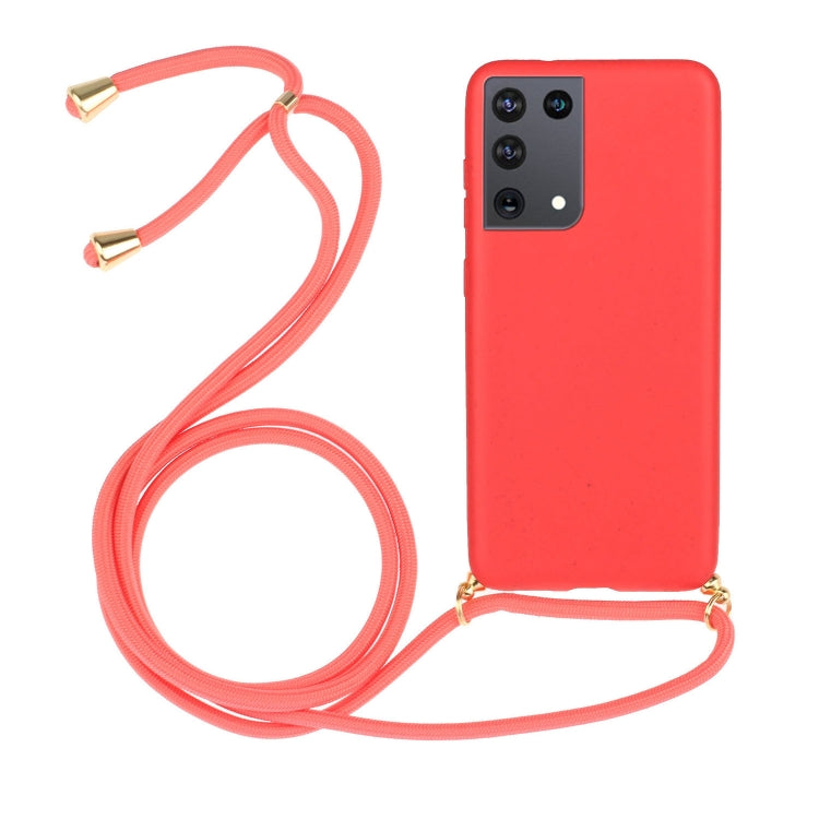 Wheat Straw Material + TPU Protective Case with Lanyard, For Huawei P smart 2020, For Samsung Galaxy S21 5G, For Samsung Galaxy S21+ 5G, For Samsung Galaxy S21 Ultra 5G, For Samsung Galaxy S20 FE, For Samsung Galaxy A21s, For Samsung Galaxy A51