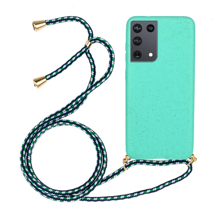 Wheat Straw Material + TPU Protective Case with Lanyard, For Huawei P smart 2020, For Samsung Galaxy S21 5G, For Samsung Galaxy S21+ 5G, For Samsung Galaxy S21 Ultra 5G, For Samsung Galaxy S20 FE, For Samsung Galaxy A21s, For Samsung Galaxy A51