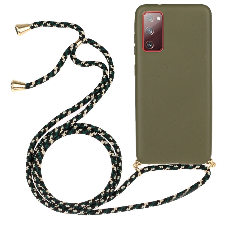 Wheat Straw Material + TPU Protective Case with Lanyard, For Huawei P smart 2020, For Samsung Galaxy S21 5G, For Samsung Galaxy S21+ 5G, For Samsung Galaxy S21 Ultra 5G, For Samsung Galaxy S20 FE, For Samsung Galaxy A21s, For Samsung Galaxy A51