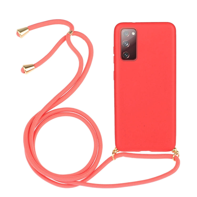 Wheat Straw Material + TPU Protective Case with Lanyard, For Huawei P smart 2020, For Samsung Galaxy S21 5G, For Samsung Galaxy S21+ 5G, For Samsung Galaxy S21 Ultra 5G, For Samsung Galaxy S20 FE, For Samsung Galaxy A21s, For Samsung Galaxy A51