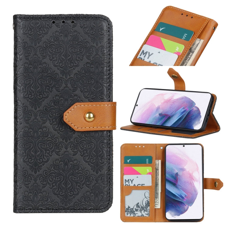 European Floral Embossed Copper Buckle Horizontal Flip PU Leather Case with Holder & Card Slots & Wallet & Photo Frame, For Samsung Galaxy A02s, For Samsung Galaxy A21s, For Samsung Galaxy A31, For Samsung Galaxy A41, For Samsung Galaxy A51 5G���������...