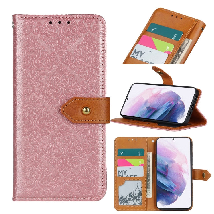 European Floral Embossed Copper Buckle Horizontal Flip PU Leather Case with Holder & Card Slots & Wallet & Photo Frame, For Samsung Galaxy A02s, For Samsung Galaxy A21s, For Samsung Galaxy A31, For Samsung Galaxy A41, For Samsung Galaxy A51 5G���������...