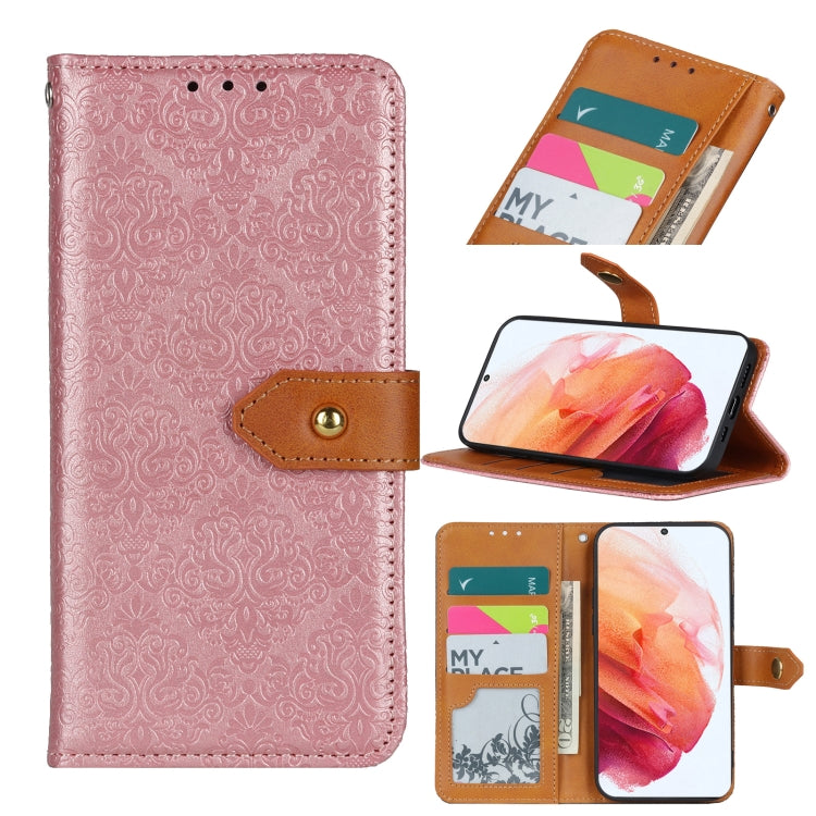 European Floral Embossed Copper Buckle Horizontal Flip PU Leather Case with Holder & Card Slots & Wallet & Photo Frame, For Samsung Galaxy A02s, For Samsung Galaxy A21s, For Samsung Galaxy A31, For Samsung Galaxy A41, For Samsung Galaxy A51 5G���������...