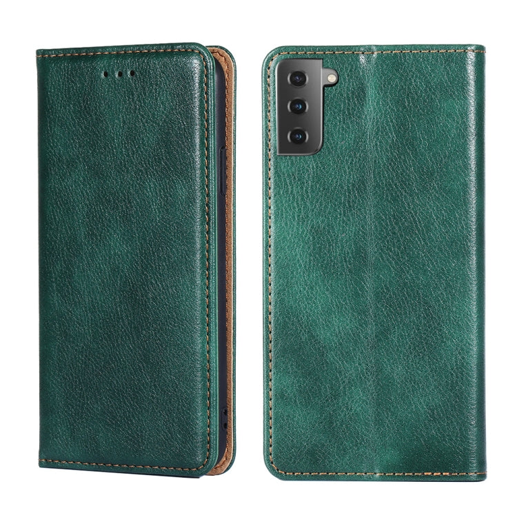 PU + TPU Gloss Oil Solid Color Magnetic Horizontal Flip Leather Case with Holder & Card Slot & Wallet, For Samsung Galaxy S21+ 5G, For Samsung Galaxy S21 Ultra 5G