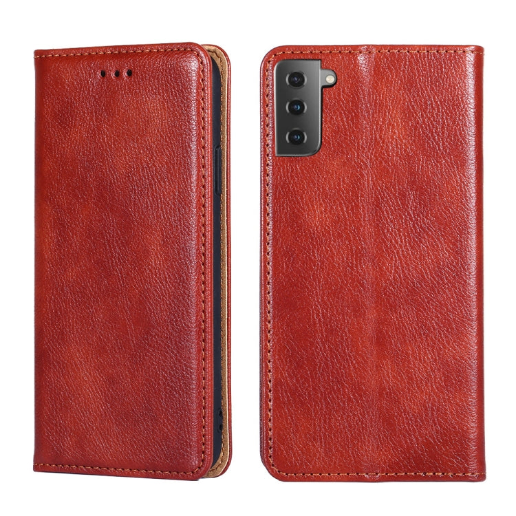 PU + TPU Gloss Oil Solid Color Magnetic Horizontal Flip Leather Case with Holder & Card Slot & Wallet, For Samsung Galaxy S21+ 5G, For Samsung Galaxy S21 Ultra 5G