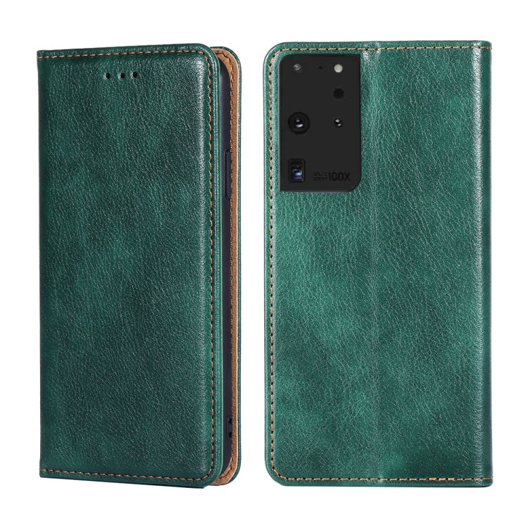 PU + TPU Gloss Oil Solid Color Magnetic Horizontal Flip Leather Case with Holder & Card Slot & Wallet, For Samsung Galaxy S21+ 5G, For Samsung Galaxy S21 Ultra 5G