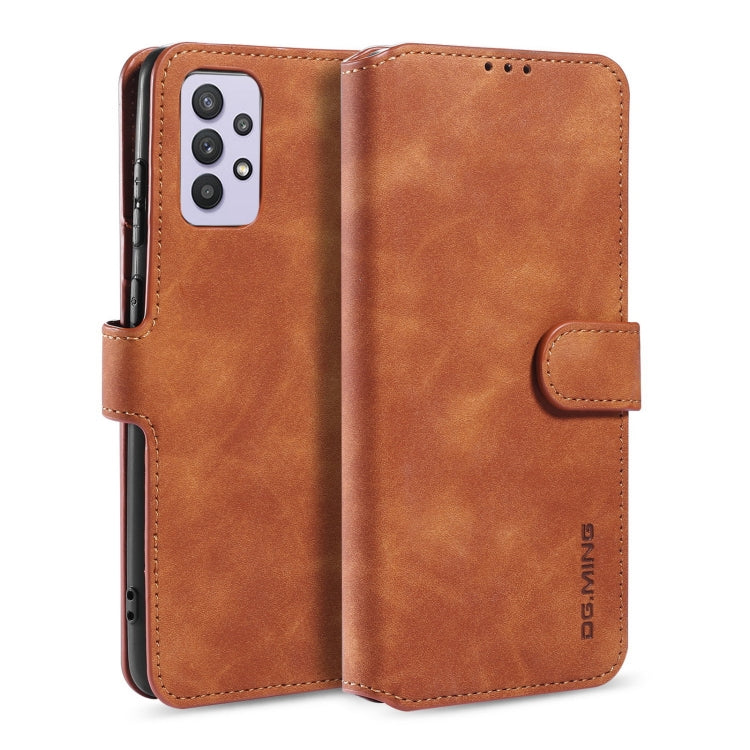 DG.MING Retro Oil Side Horizontal Flip Leather Case with Holder & Card Slots & Wallet, For samsung Galaxy A02s, For samsung Galaxy A12, For samsung Galaxy A32 5G, For samsung Galaxy A52 5G / 4G, For samsung Galaxy A72 5G / 4G