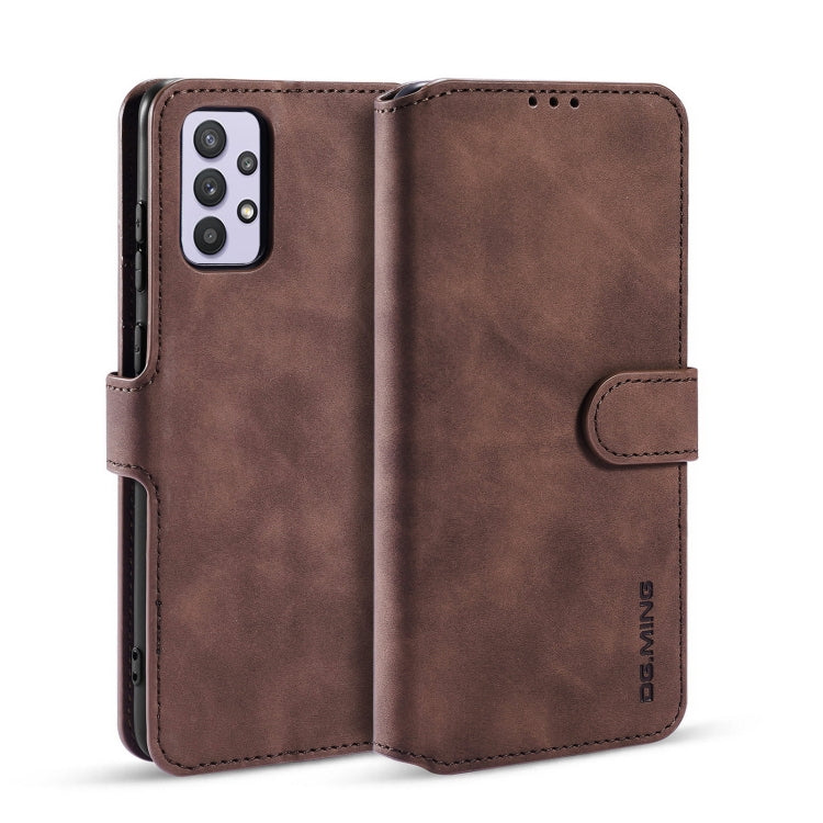 DG.MING Retro Oil Side Horizontal Flip Leather Case with Holder & Card Slots & Wallet, For samsung Galaxy A02s, For samsung Galaxy A12, For samsung Galaxy A32 5G, For samsung Galaxy A52 5G / 4G, For samsung Galaxy A72 5G / 4G