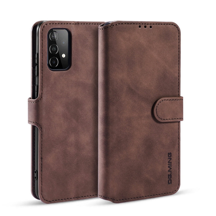 DG.MING Retro Oil Side Horizontal Flip Leather Case with Holder & Card Slots & Wallet, For samsung Galaxy A02s, For samsung Galaxy A12, For samsung Galaxy A32 5G, For samsung Galaxy A52 5G / 4G, For samsung Galaxy A72 5G / 4G