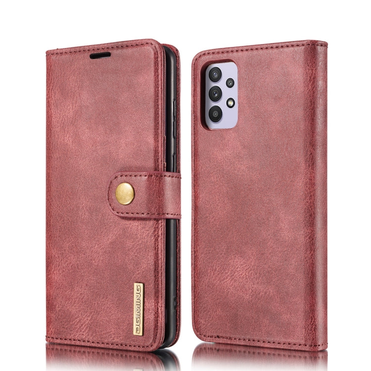 DG.MING Crazy Horse Texture Flip Detachable Magnetic Leather Case with Holder & Card Slots & Wallet, For Samsung Galaxy A12, For Samsung Galaxy A32 5G, For Samsung Galaxy A52 5G / 4G, For Samsung Galaxy A72 5G / 4G