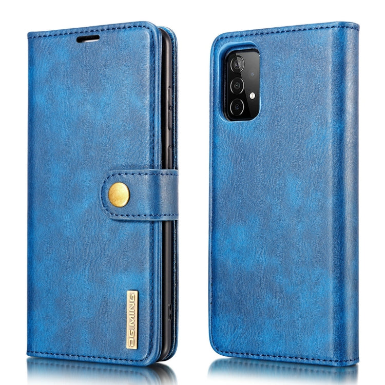 DG.MING Crazy Horse Texture Flip Detachable Magnetic Leather Case with Holder & Card Slots & Wallet, For Samsung Galaxy A12, For Samsung Galaxy A32 5G, For Samsung Galaxy A52 5G / 4G, For Samsung Galaxy A72 5G / 4G