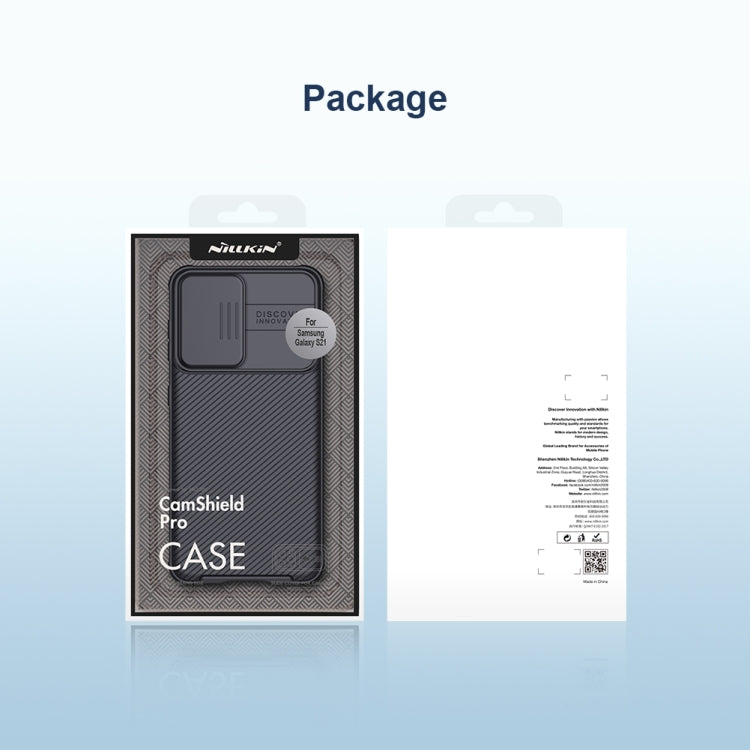 NILLKIN Black Mirror Pro Series Camshield Full Coverage Dust-proof Scratch Resistant Phone Case, For Samsung Galaxy S21 5G, For Samsung Galaxy S21 Plus 5G, For Samsung Galaxy S21 Ultra 5G