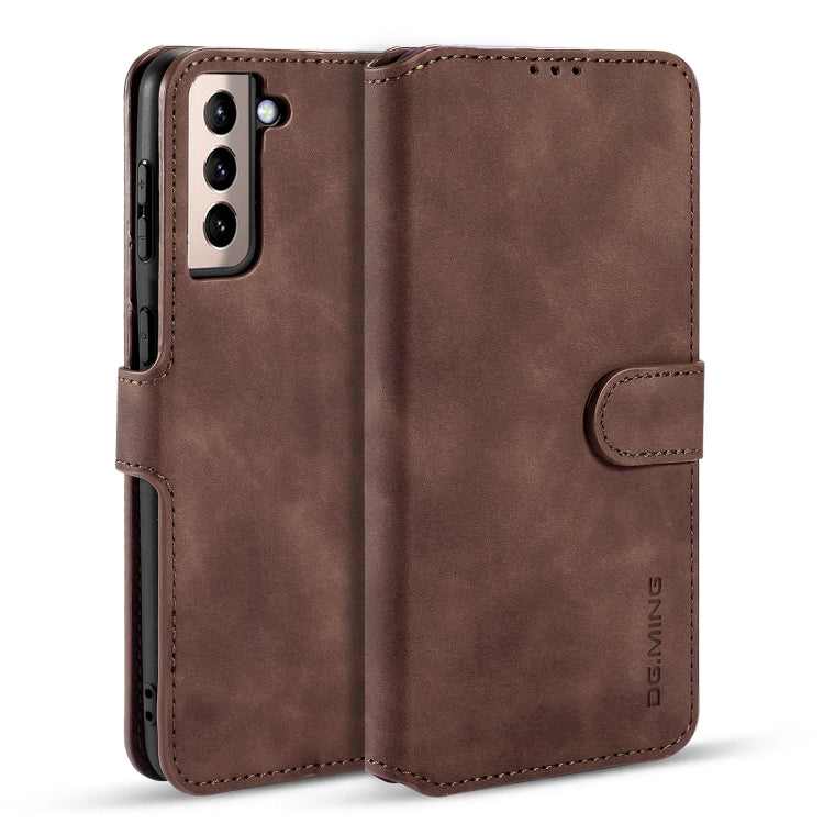 DG.MING Retro Oil Side Horizontal Flip Case with Holder & Card Slots & Wallet, For Samsung Galaxy S21+ 5G, For Samsung Galaxy S21 Ultra 5G, For Samsung Galaxy S21 5G