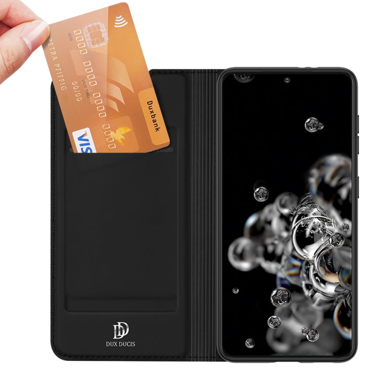DUX DUCIS Skin Pro Series Horizontal Flip PU + TPU Leather Case with Holder & Card Slots, For Samsung Galaxy A02s 166.5mm Version, For Samsung Galaxy S21 5G, For Samsung Galaxy S21+ 5G, For Samsung Galaxy S21 Ultra 5G�����������������������������������...