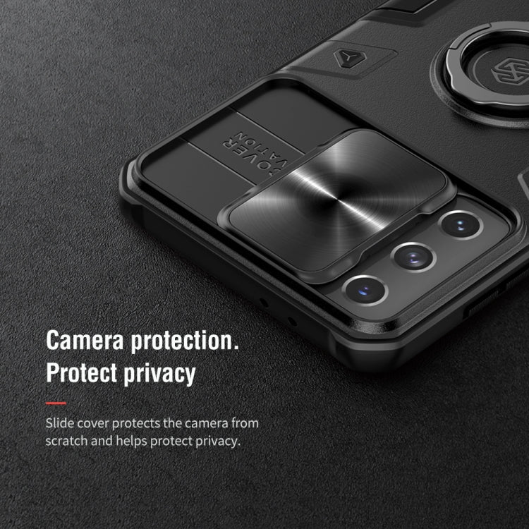 NILLKIN Shockproof CamShield Armor Protective Case with Invisible Ring Holder, For Samsung Galaxy S21+ 5G, For Samsung Galaxy S21 Ultra 5G