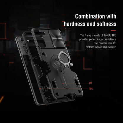 NILLKIN Shockproof CamShield Armor Protective Case with Invisible Ring Holder, For Samsung Galaxy S21+ 5G, For Samsung Galaxy S21 Ultra 5G