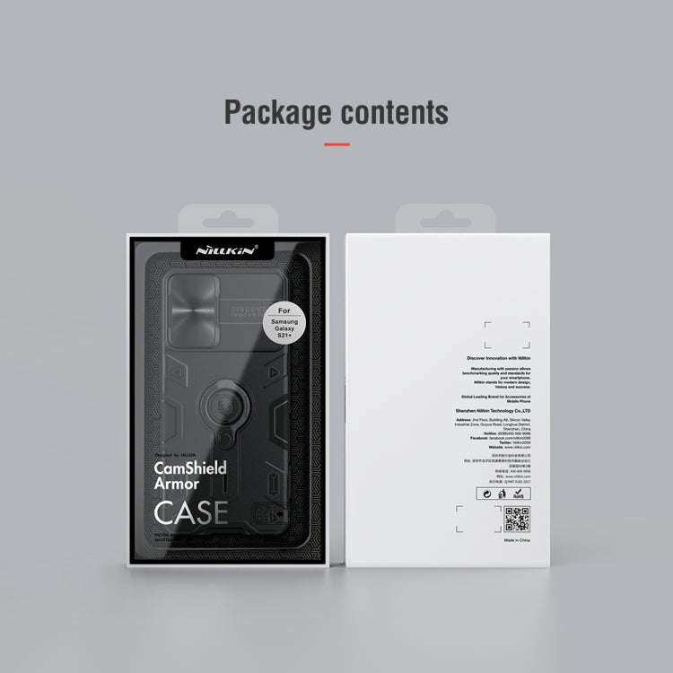 NILLKIN Shockproof CamShield Armor Protective Case with Invisible Ring Holder, For Samsung Galaxy S21+ 5G, For Samsung Galaxy S21 Ultra 5G