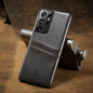 Fierre Shann Oil Wax Texture Leather Back Cover Case, For Samsung Galaxy S21 5G, For Samsung Galaxy S21+ 5G, For Samsung Galaxy S21 Ultra 5G