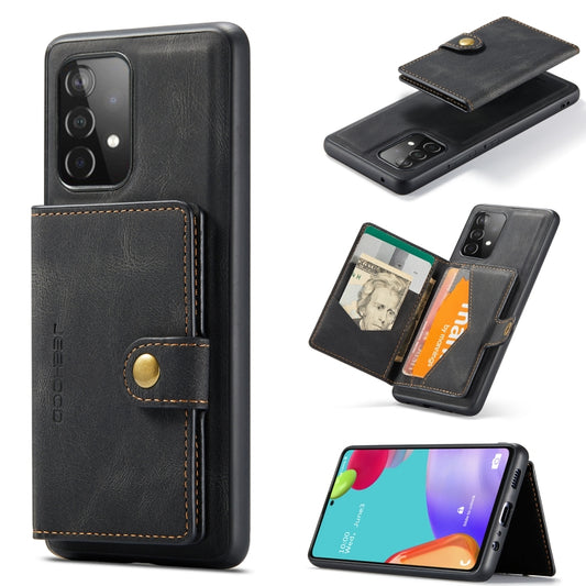 JEEHOOD Retro Magnetic Detachable Protective Case with Wallet & Card Slot & Holder, For Samsung Galaxy A52 5G, For Samsung Galaxy A72 5G, For Samsung Galaxy A12 5G, For Samsung Galaxy A42 5G, For Samsung Galaxy A51 5G, For Samsung Galaxy A71 5G