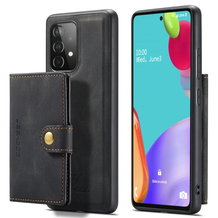 JEEHOOD Retro Magnetic Detachable Protective Case with Wallet & Card Slot & Holder, For Samsung Galaxy A52 5G, For Samsung Galaxy A72 5G, For Samsung Galaxy A12 5G, For Samsung Galaxy A42 5G, For Samsung Galaxy A51 5G, For Samsung Galaxy A71 5G