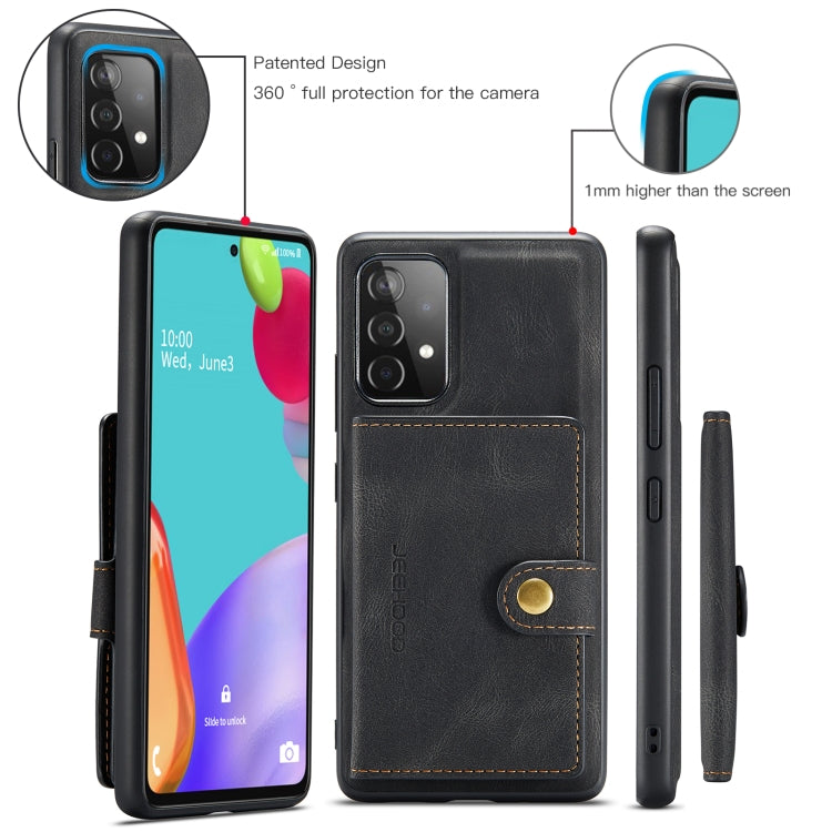 JEEHOOD Retro Magnetic Detachable Protective Case with Wallet & Card Slot & Holder, For Samsung Galaxy A52 5G, For Samsung Galaxy A72 5G, For Samsung Galaxy A12 5G, For Samsung Galaxy A42 5G, For Samsung Galaxy A51 5G, For Samsung Galaxy A71 5G