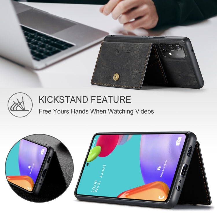 JEEHOOD Retro Magnetic Detachable Protective Case with Wallet & Card Slot & Holder, For Samsung Galaxy A52 5G, For Samsung Galaxy A72 5G, For Samsung Galaxy A12 5G, For Samsung Galaxy A42 5G, For Samsung Galaxy A51 5G, For Samsung Galaxy A71 5G