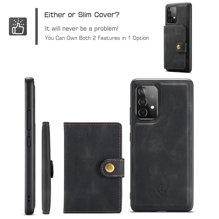 JEEHOOD Retro Magnetic Detachable Protective Case with Wallet & Card Slot & Holder, For Samsung Galaxy A52 5G, For Samsung Galaxy A72 5G, For Samsung Galaxy A12 5G, For Samsung Galaxy A42 5G, For Samsung Galaxy A51 5G, For Samsung Galaxy A71 5G