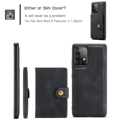 JEEHOOD Retro Magnetic Detachable Protective Case with Wallet & Card Slot & Holder, For Samsung Galaxy A52 5G, For Samsung Galaxy A72 5G, For Samsung Galaxy A12 5G, For Samsung Galaxy A42 5G, For Samsung Galaxy A51 5G, For Samsung Galaxy A71 5G