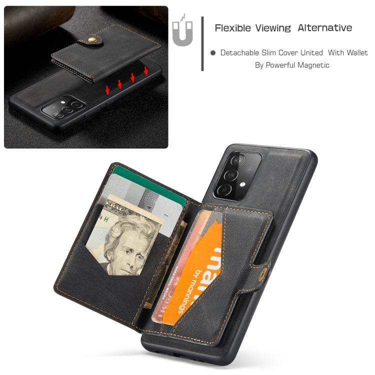 JEEHOOD Retro Magnetic Detachable Protective Case with Wallet & Card Slot & Holder, For Samsung Galaxy A52 5G, For Samsung Galaxy A72 5G, For Samsung Galaxy A12 5G, For Samsung Galaxy A42 5G, For Samsung Galaxy A51 5G, For Samsung Galaxy A71 5G