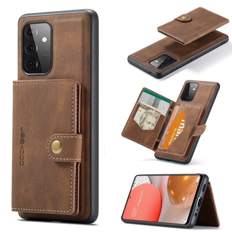 JEEHOOD Retro Magnetic Detachable Protective Case with Wallet & Card Slot & Holder, For Samsung Galaxy A52 5G, For Samsung Galaxy A72 5G, For Samsung Galaxy A12 5G, For Samsung Galaxy A42 5G, For Samsung Galaxy A51 5G, For Samsung Galaxy A71 5G