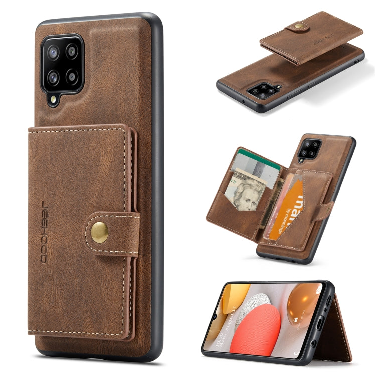 JEEHOOD Retro Magnetic Detachable Protective Case with Wallet & Card Slot & Holder, For Samsung Galaxy A52 5G, For Samsung Galaxy A72 5G, For Samsung Galaxy A12 5G, For Samsung Galaxy A42 5G, For Samsung Galaxy A51 5G, For Samsung Galaxy A71 5G