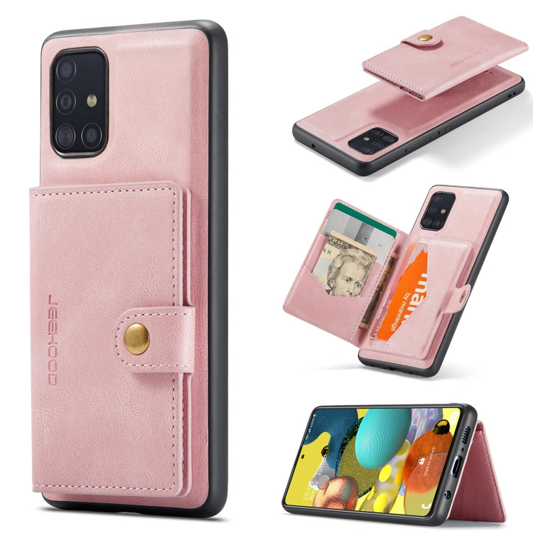 JEEHOOD Retro Magnetic Detachable Protective Case with Wallet & Card Slot & Holder, For Samsung Galaxy A52 5G, For Samsung Galaxy A72 5G, For Samsung Galaxy A12 5G, For Samsung Galaxy A42 5G, For Samsung Galaxy A51 5G, For Samsung Galaxy A71 5G