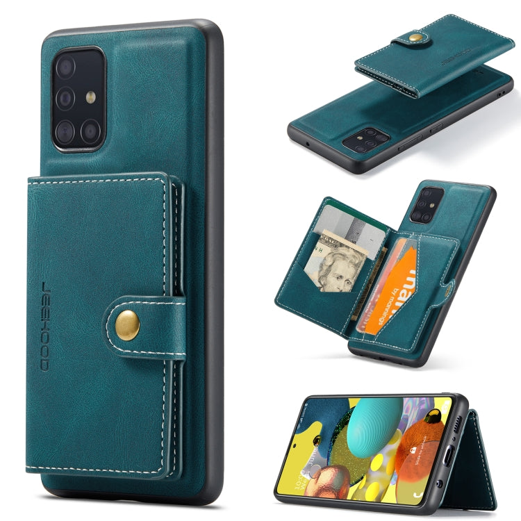 JEEHOOD Retro Magnetic Detachable Protective Case with Wallet & Card Slot & Holder, For Samsung Galaxy A52 5G, For Samsung Galaxy A72 5G, For Samsung Galaxy A12 5G, For Samsung Galaxy A42 5G, For Samsung Galaxy A51 5G, For Samsung Galaxy A71 5G