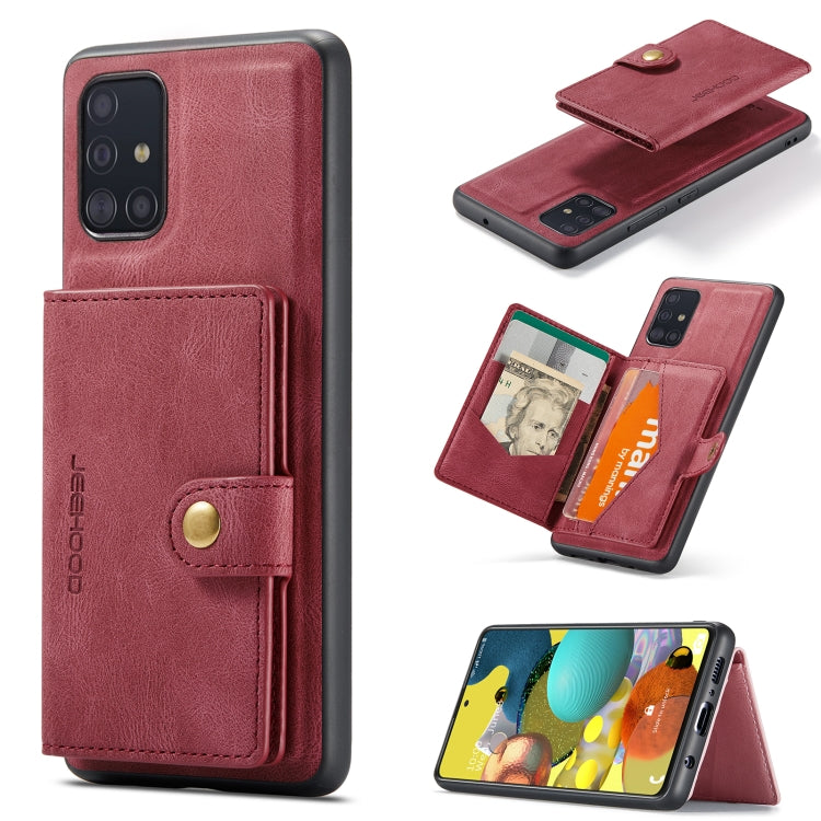 JEEHOOD Retro Magnetic Detachable Protective Case with Wallet & Card Slot & Holder, For Samsung Galaxy A52 5G, For Samsung Galaxy A72 5G, For Samsung Galaxy A12 5G, For Samsung Galaxy A42 5G, For Samsung Galaxy A51 5G, For Samsung Galaxy A71 5G