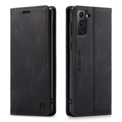 AutSpace A01 Retro Skin-feel Crazy Horse Texture Horizontal Flip Leather Case with Holder & Card Slots & Wallet & RFID, For Samsung Galaxy S21 5G, For Samsung Galaxy S21+ 5G, For Samsung Galaxy S21 Ultra 5G, For Samsung Galaxy S20, For Samsung Galaxy S...