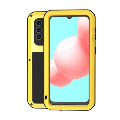 LOVE MEI Metal Shockproof Waterproof Dustproof Protective Case with Glass, For Samsung Galaxy A32 5G, For Samsung Galaxy A42, For Samsung Galaxy A52 5G / 4G, For Samsung Galaxy S21 5G, For Samsung Galaxy S21+ 5G, For Samsung Galaxy A72 5G / 4G
