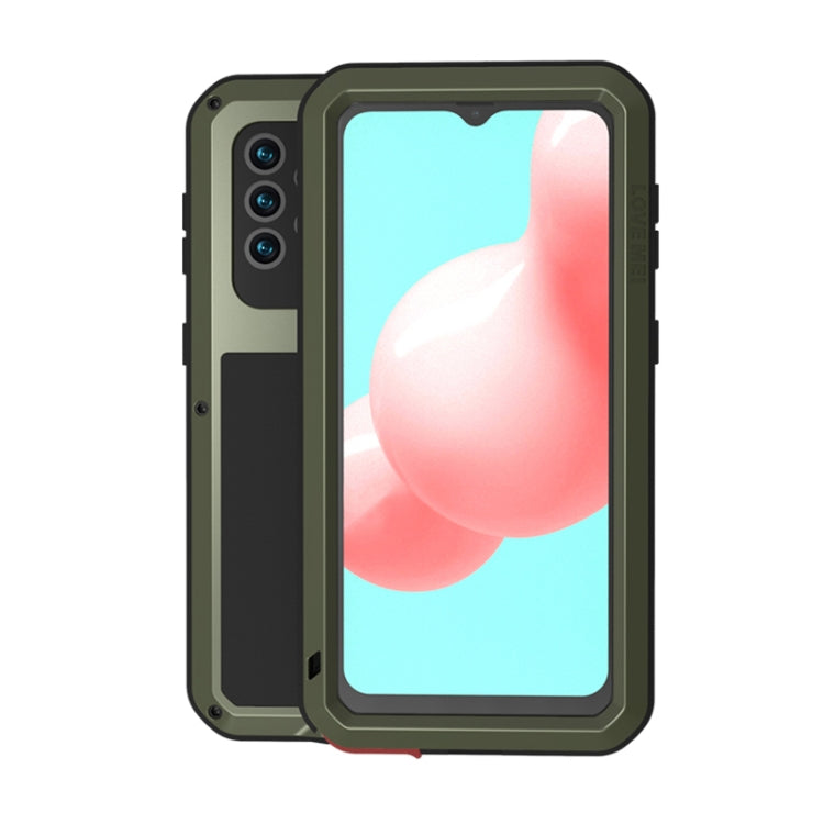 LOVE MEI Metal Shockproof Waterproof Dustproof Protective Case with Glass, For Samsung Galaxy A32 5G, For Samsung Galaxy A42, For Samsung Galaxy A52 5G / 4G, For Samsung Galaxy S21 5G, For Samsung Galaxy S21+ 5G, For Samsung Galaxy A72 5G / 4G