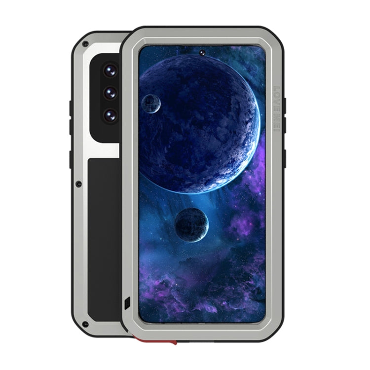LOVE MEI Metal Shockproof Waterproof Dustproof Protective Case with Glass, For Samsung Galaxy A32 5G, For Samsung Galaxy A42, For Samsung Galaxy A52 5G / 4G, For Samsung Galaxy S21 5G, For Samsung Galaxy S21+ 5G, For Samsung Galaxy A72 5G / 4G